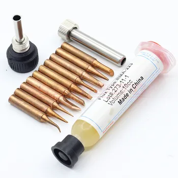 

12pcs/lot Iron casing Lead-free Solder Iron Tip 900M-T For 936 SAIKE ATTEN AOYUE KADA YIHUA Soldering Rework Station Iron Tsui