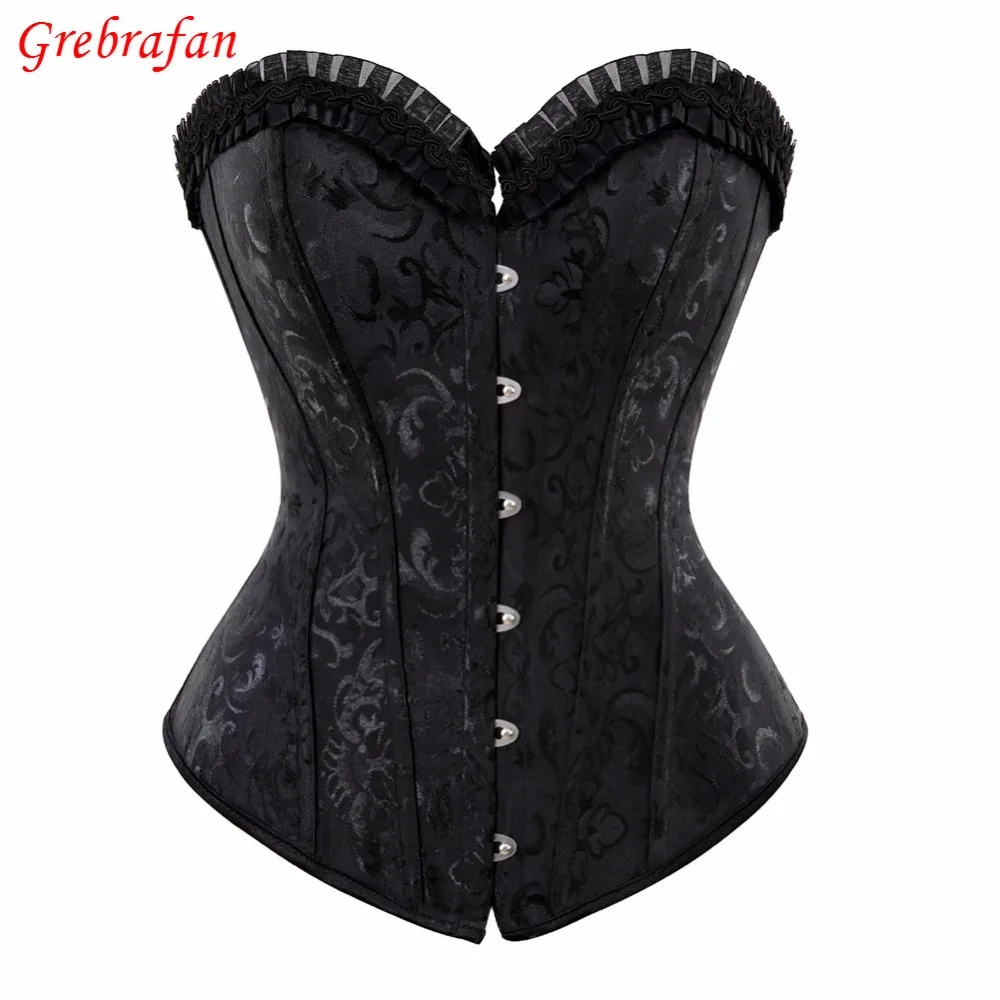 Plus Size Floral Pattern Steel boned Corsets and Bustier TOPBustiers