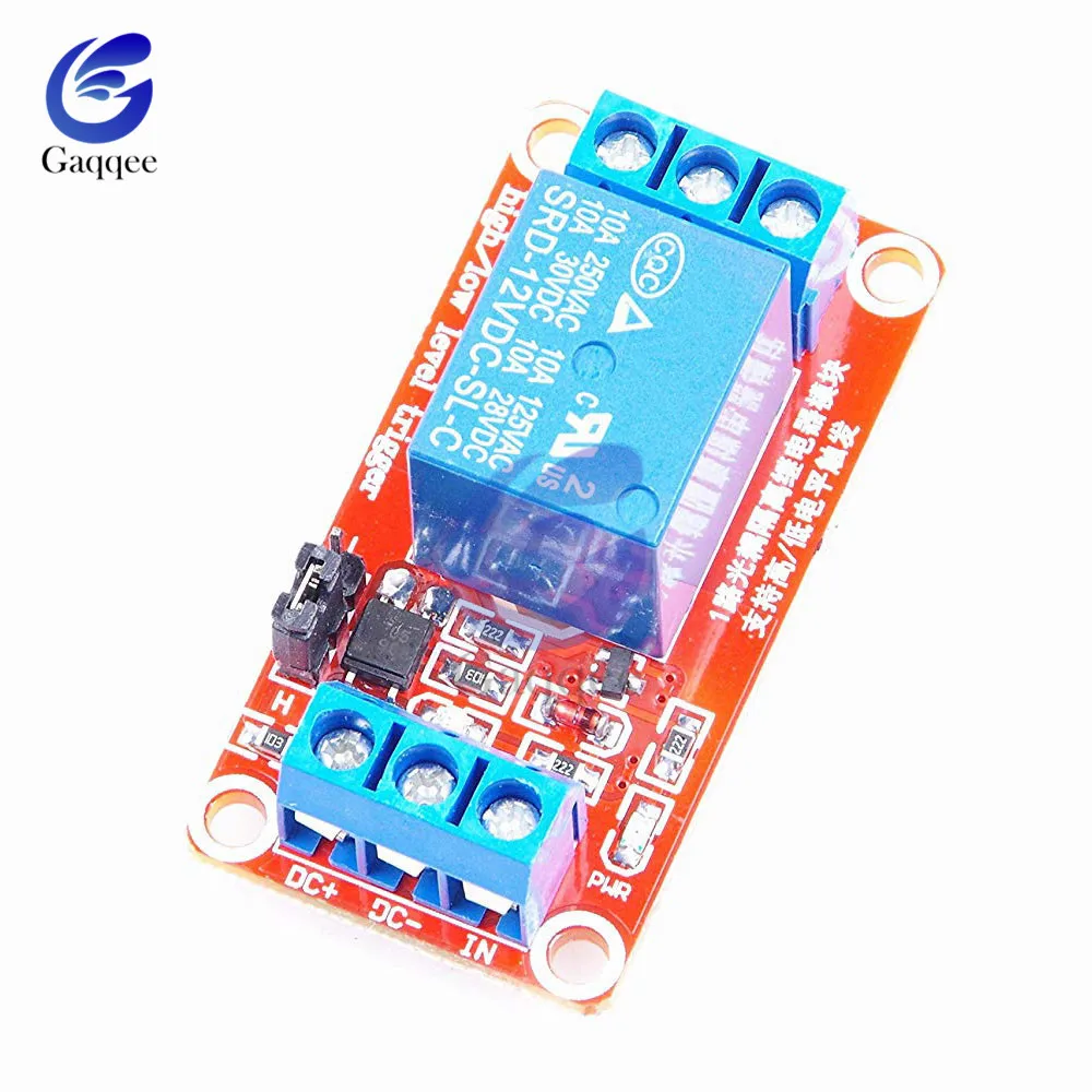

DC 12V 1 Channel Relay Shield with Optocoupler High/Low Level Trigger Power Supply Relay Module for Arduino Relay Board