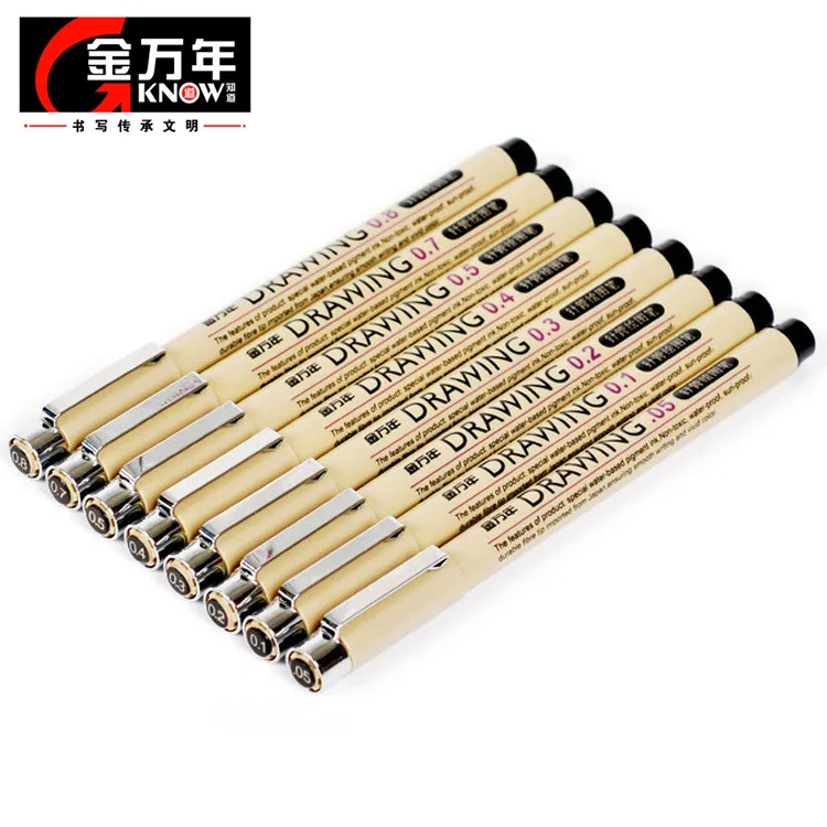 

8pcs fineliner set fine lettering pen ot 005 01 02 03 04 05 08 1.0 Art Markers fine line for drawing