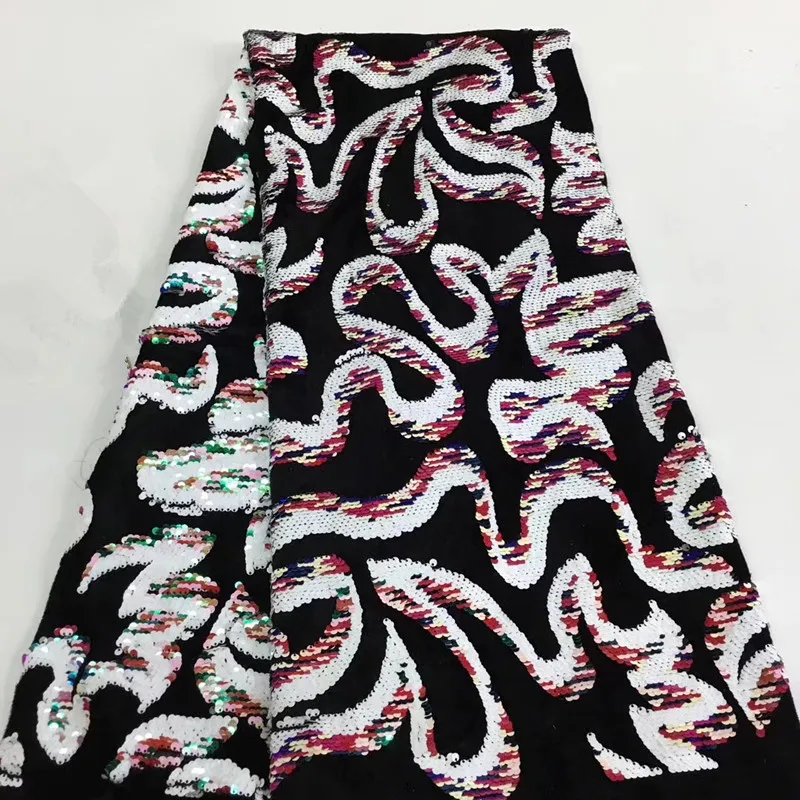 

Luxury african lace fabric high quality french guipure lace fabric 2018 new arrival sequins lace fabric for party HJ1384-1