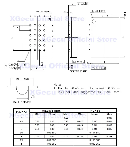 BGA24/TFBGA24 К DIP8 IC Разъем/адаптер для 8X6 мм ширина корпуса BGA SPI флэш-чипы, такие как W25Q16/Q32/Q64/Q128/Q256