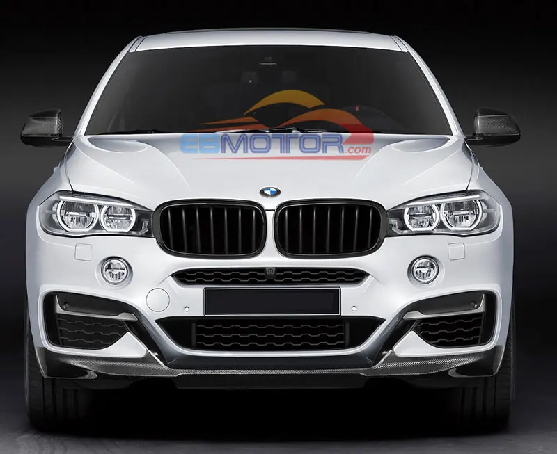 Real Carbon Fiber Front Lip Spoiler For BMW F16 X6 M-Sport