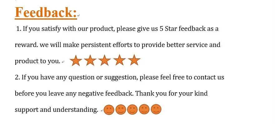Feed back