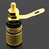 2pcs Gold Plated Amplifier Speaker Terminal Binding Post Banana Plug Socket Connector Suitable for 4mm banana plugs ► Photo 2/4
