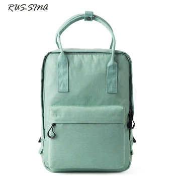 

RUSSMA 2018 Spring New Canvas Fashion Men Women Backpack University High School Prep bag Laptop Rucksack travel Packsack YNS0227
