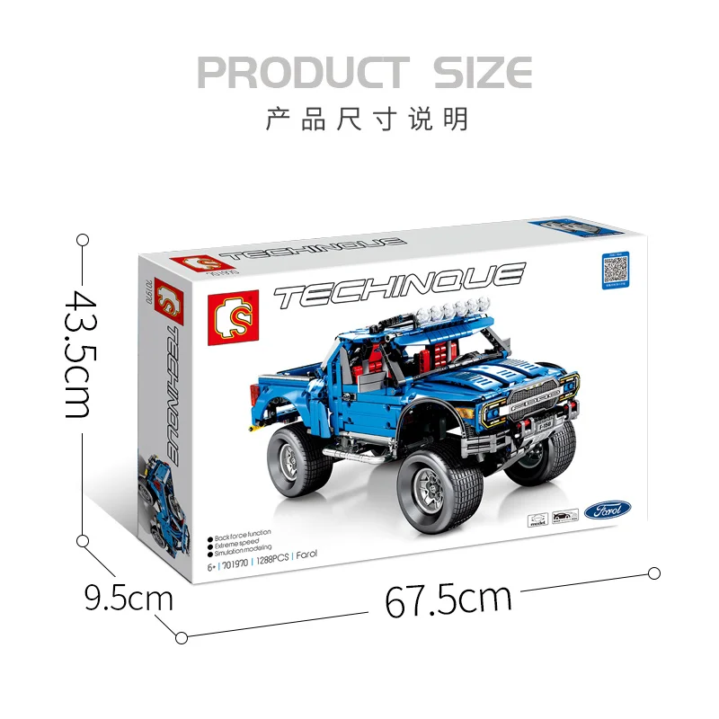 

2019 Compatible Legoing New Technic series the F-150 Raptor Pickup model building blocks set Classic Technic series701970