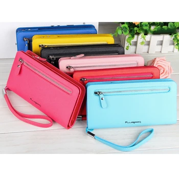 

2019 New New Fashion Women Wallets Long Style Multi-functional wallet Purse Fresh PU Female Clutch Card Holder Double Zipper