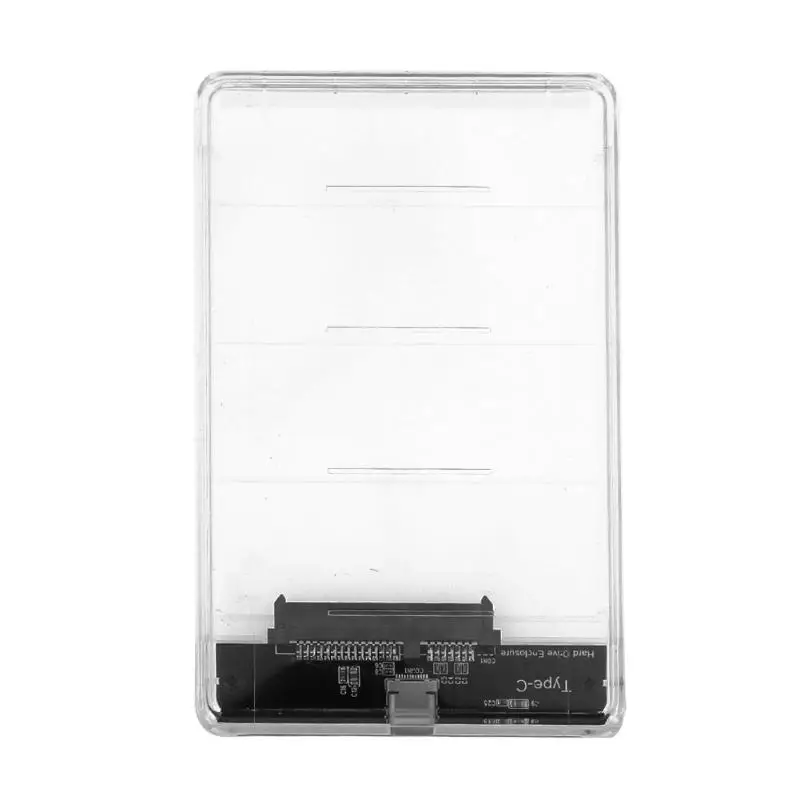 2," прозрачный внешний жесткий диск с разъемом type-C на SATA, чехол для хранения, коробка для 2,5 дюймового жесткого диска SATA