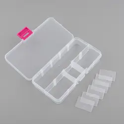 10 слотов ящик для хранения ювелирных изделий пластиковый прозрачный серьги кольца ожерелье Органайзер держатель упаковочная коробка