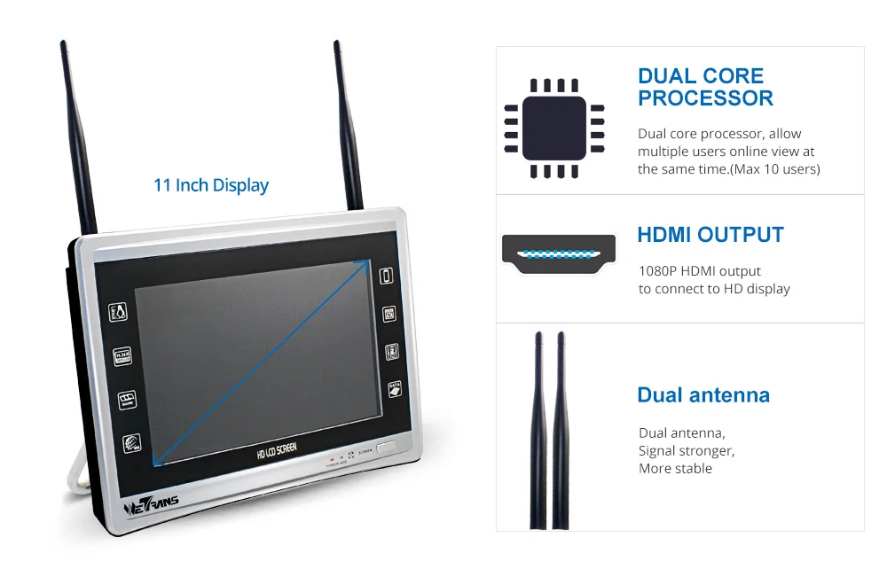 3 camera cctv system 