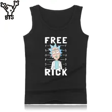 Kpop Рик и Морти майка мужская повседневная Забавный мультфильм без рукавов США мультфильм Бодибилдинг майка Мода Топ Качество 4XL жилет