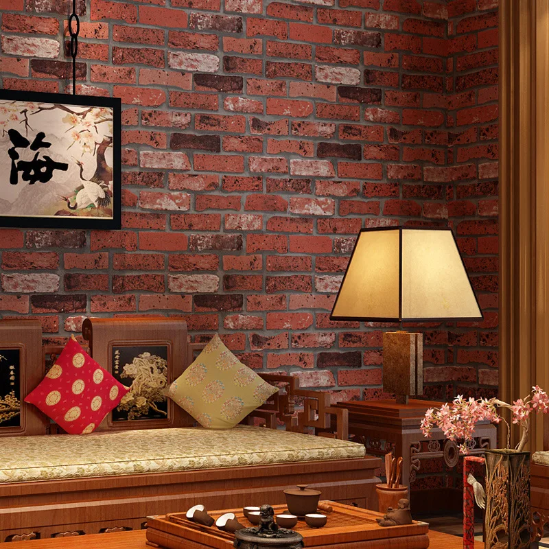 Cheng Shuo wallpaper  PVC retro brick  wallpaper  hotel 