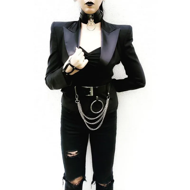 Сексуальный кожаный ремень для женщин в стиле панк Харадзюку, большой ремень с круглым кольцом, большой металлический ремень с кольцом, ремни для женщин