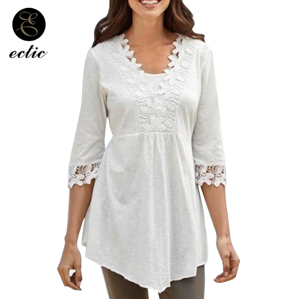 

Dantel Vetement Femme 2019 Bluz Crochet Dames T Shirt Women Aesthetic Clothes V Neck Plus Size Ulzzang Kawaii Pastel Tshirt 5XL
