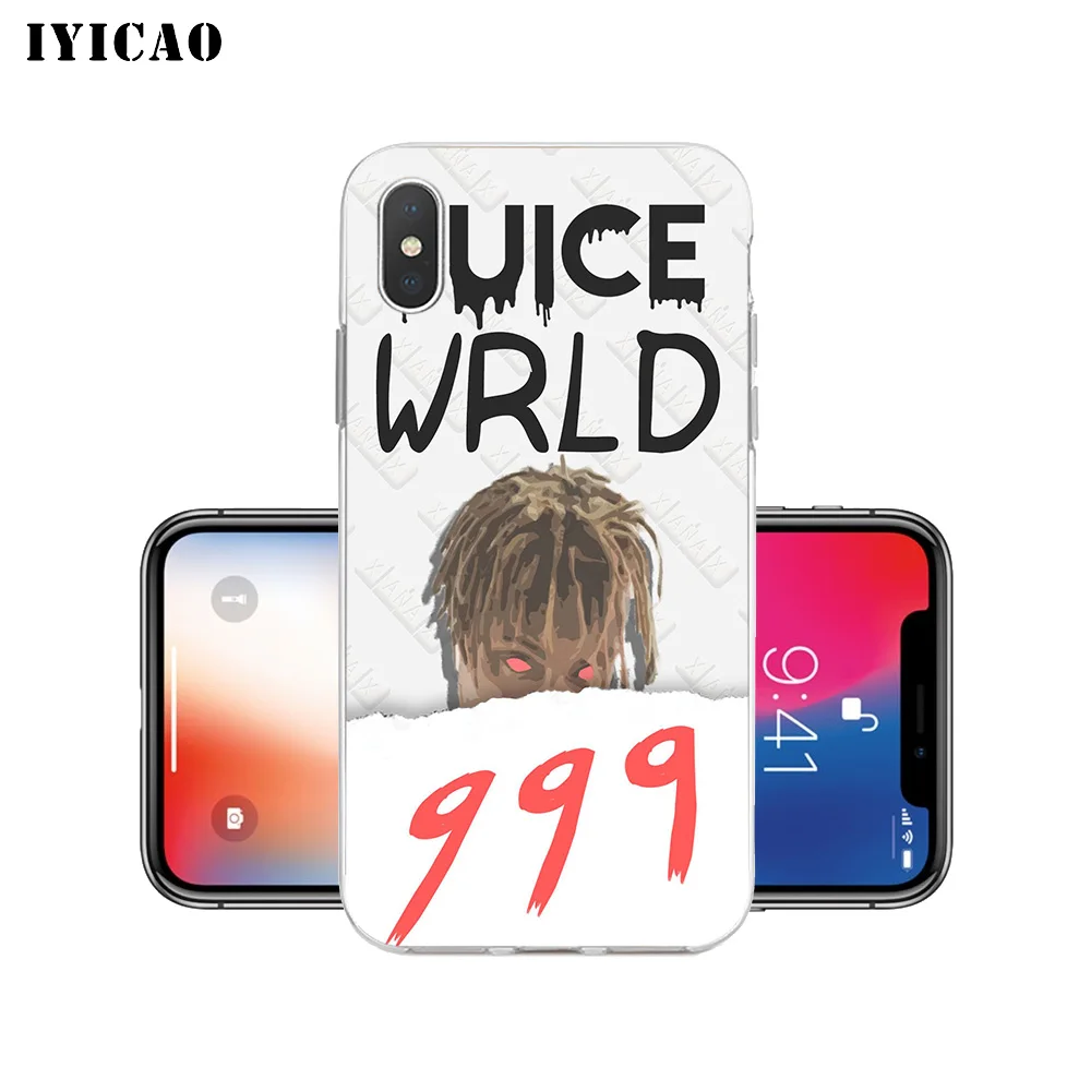 IYICAO Juice WRLD 999 Мягкий силиконовый чехол для iPhone X XR XS MAX 6 6s 7 8 Plus X 5 5S SE TPU чехол