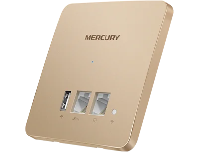 Mercury 2.4 ГГц 300 м в стене AP для Wi-Fi проекта Крытый AP N300 WiFi, POE Питание, tel/IPTV Порты и разъёмы* 1 100 м RJ45 Порты и разъёмы* 1 USB 5V1A