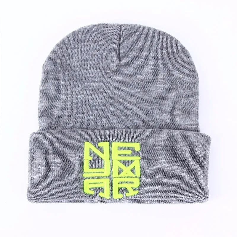 

2017 New Winter Warm Knitted Caps Neymar NJR Style Men's Skullies boy winter hip hop warm hats Women's Beanies 2 color Gorros