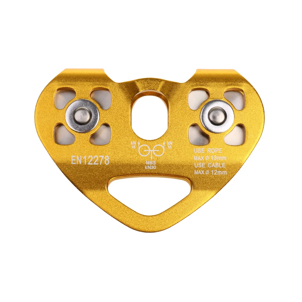 Climbing Rock Climbing 30kN Heavy Duty Zip Line Cable Trolley Fast Speed Pulley for Engineering Caving Camping Rescue Equipment