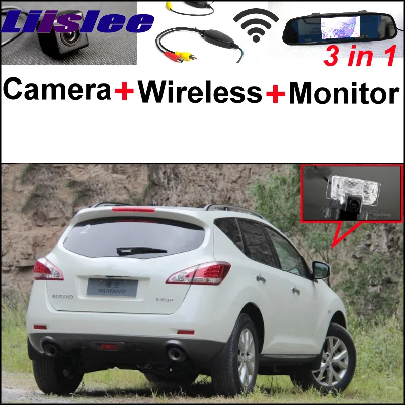 

3 in1 Special Rear View Camera + Wireless Receiver + Mirror Monitor Easy Back Up Parking System For Nissan Murano Z51 2009~2014