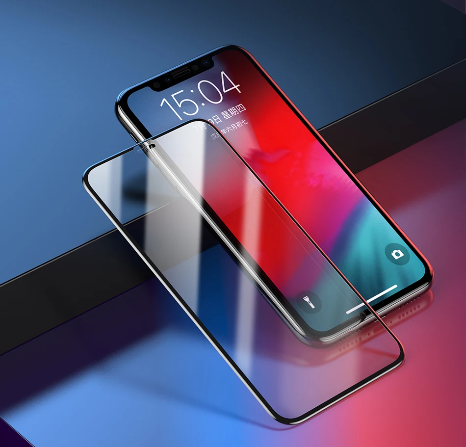 Защитное стекло Baseus для передней и задней панели iPhone Xs Max XR, закаленное стекло для iPhone Max, защитное стекло, задняя пленка