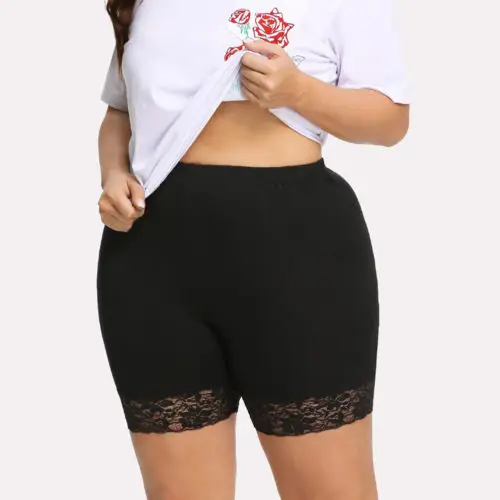 

Women Girl Hot Leggings Lady Sexy Lace Safe Seamless Short Leggings Black