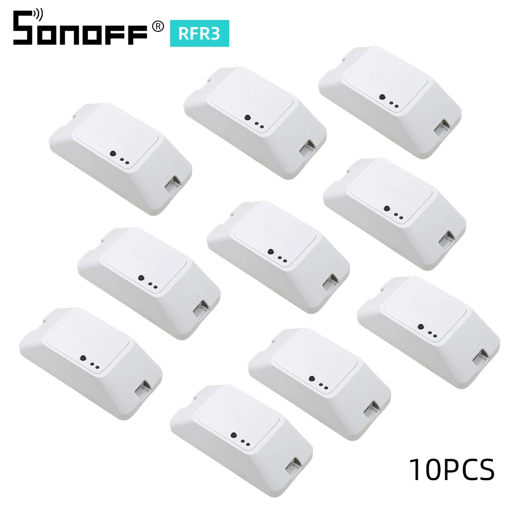 2/3/4/5/8/10 Pcs SONOFF RFR3 R3 RF Light Switch DIY WIFI Wireless 433MHZ Remote Control LAN eWelink APP Alexa/Google Smart Home