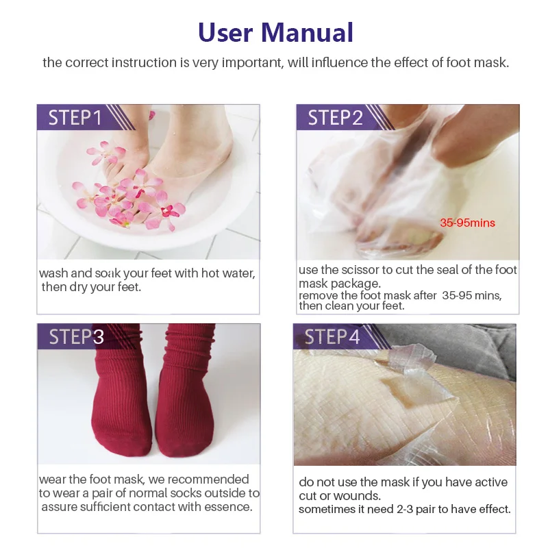 Foot peeling renewal mask remove dead skin foot skin smooth exfoliating feet mask foot care
