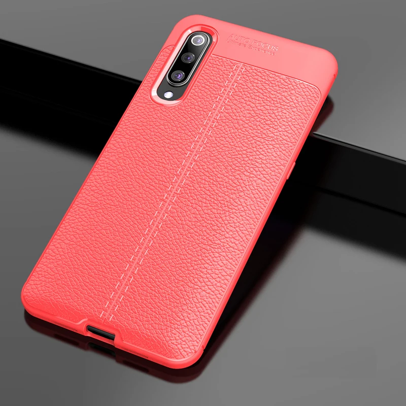 YUETUO tpu кожаный чехол на заднюю панель телефона, чехол, чехол для xiaomi mi 9 mi 9 se 9se mi 9se для xio mi силиконовые аксессуары - Цвет: red