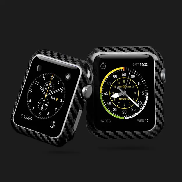 

High Quality Luxury Ultra Thin Real Carbon Fiber Case Cover Casing Protective Frame For Apple Series 4 3 2 1Watch Case 44mm 42mm