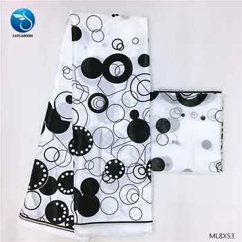 

LIULANZHI ankara silk wax for dresses african fabric printing nigerian wax fabric silk ML8X53