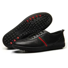 Мужская обувь для гольфа из натуральной кожи; дышащая обувь с мягкой подошвой; мужская спортивная обувь высокого качества