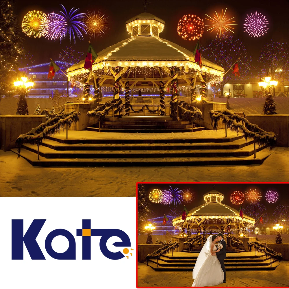 

KATE Photo Background Christmas Photo Backdrop Firecracker Fireworks Scenery Wedding Backdrops Winter Backdrop for Photocall