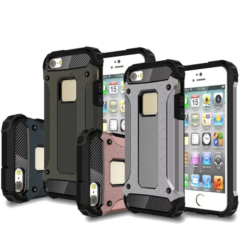5S Hybrid Dual Layer Armor Phone Case For iphone On 5 SE Shockproof Hard Plastic + Silicon Covers Cases | Мобильные телефоны и