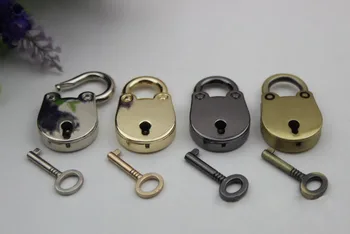 

6pcs/lot Bag kitten lock act the role ofing is tasted hardware accessories decorate the padlock bags the elliptical locks