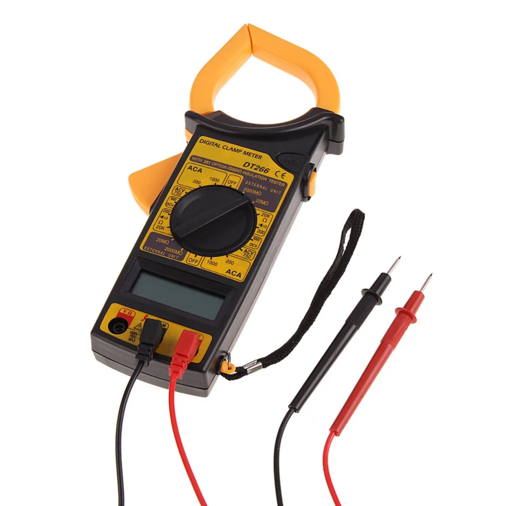 

DT266 multimeter AC DC Voltage LCD Digital Clamp Multimeter Electronic Tester Free Drop shipping