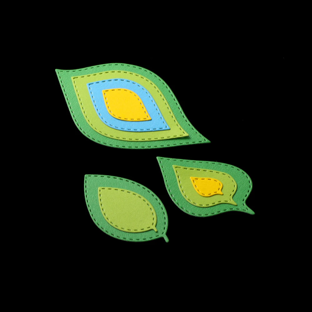  McDies Green Leaf Shape Metal Cutting Die Scrapbooking Embossing Stencil Card Die For DIY Invitatio - 32890328759