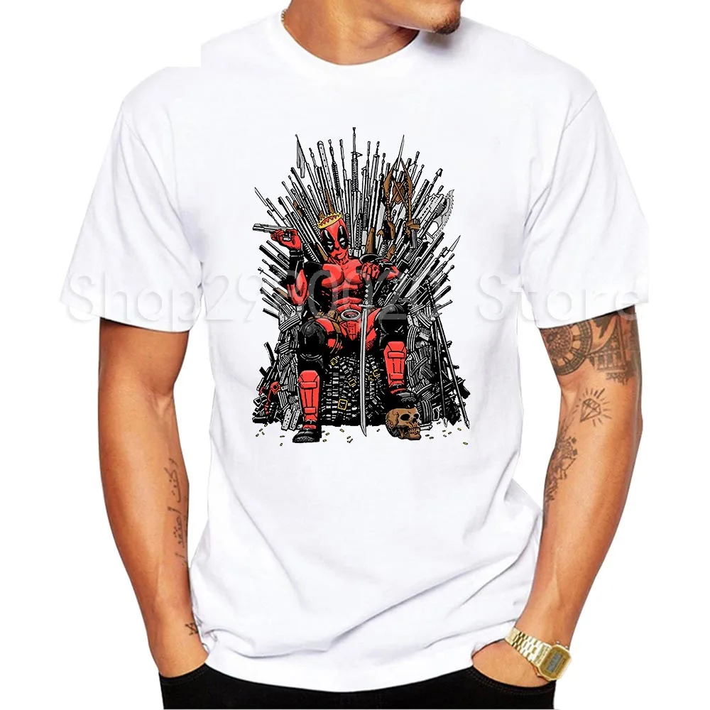 Cool Deadpool on the Iron Throne T Shirt Design Fashion ...