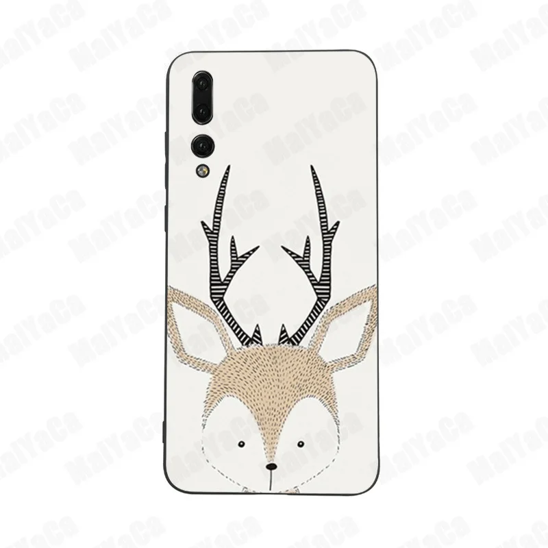 MaiYaCa Deer Cartoon Animals Fox Deer Hedgehog phone case for Huawei Mate10 Lite P20 Pro P9 P10 Plus Mate9 Honor9 10 View 10