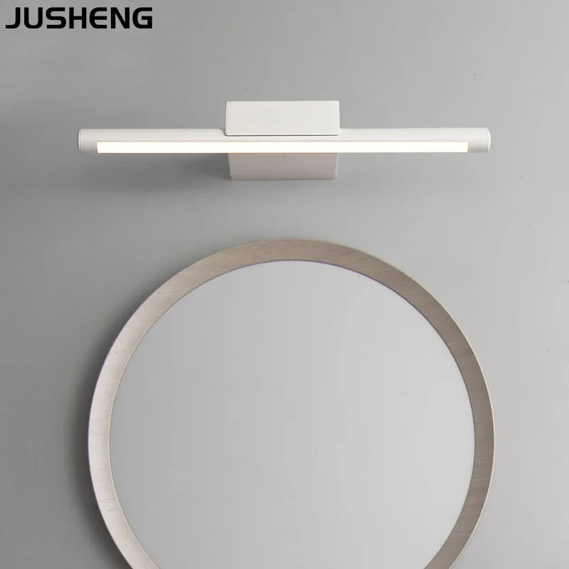 JUSHENG الحديثة LED أسود أبيض جدار مصباح LED مرآة زينة للحمام ضوء 9 W 12 W 14 W 16 W داخلي تركيبة إضاءة