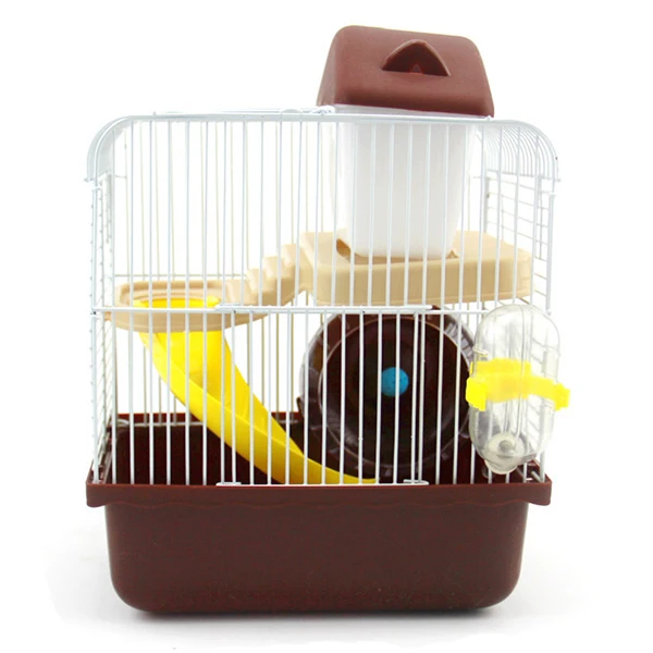 

NOCM 2 Floors Storey Hamster Cage Mouse house with slide disk spinning bottle