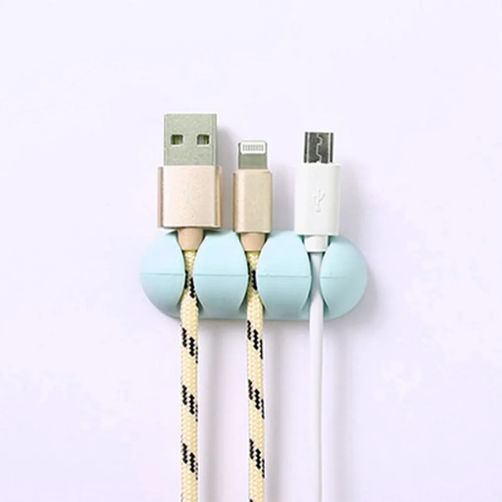 Adhesive Silicone Desktop Wire Cable Clips Holders Cable Organizerin
