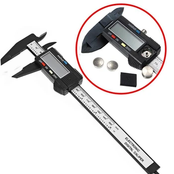 

LCD Vernier Caliper Digital Electronic Carbon Tools Micrometer Portable Hand Tools Precise Measurement Cheap Ruler 150mm 6 Inch