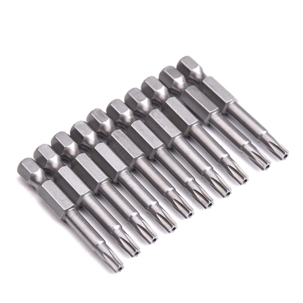 

10PCS/set 1/4 50mm TORX Series Electric Screw Driver Bits Set TORX20 Handle Tool Screwdrivers Kit