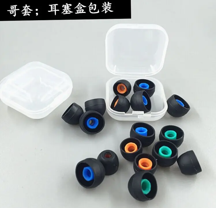 6 шт Мягкий силиконовый In Ear крышки наушники ушные вкладыши двойной цвет амбушюры