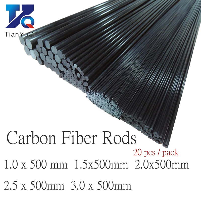 uxcell Carbon Fiber Round Tube 6mm x 4mm x 200mm 3K Roll Wrapped Glossy Surface for RC Airplane Quadcopter 4Pcs
