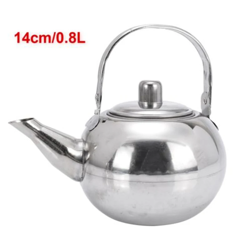 1x Stainless Steel Teapot Coffee Pot With Leaf Infuser Filter 0.8/1.2/1.8/2.5L