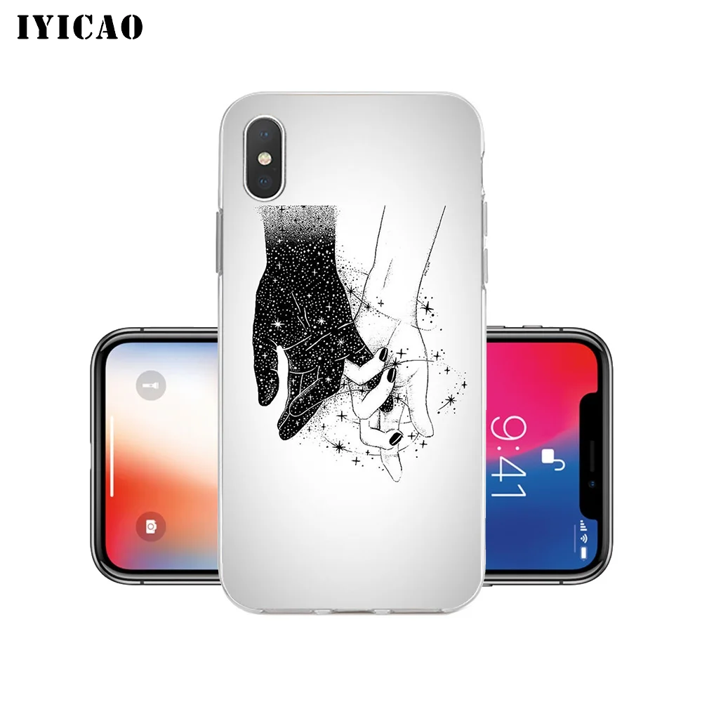 Мягкий силиконовый чехол IYICAO для iPhone X XR XS MAX 6 6s 7 8 Plus 5 5S SE TPU|Чехлы-накладки| |