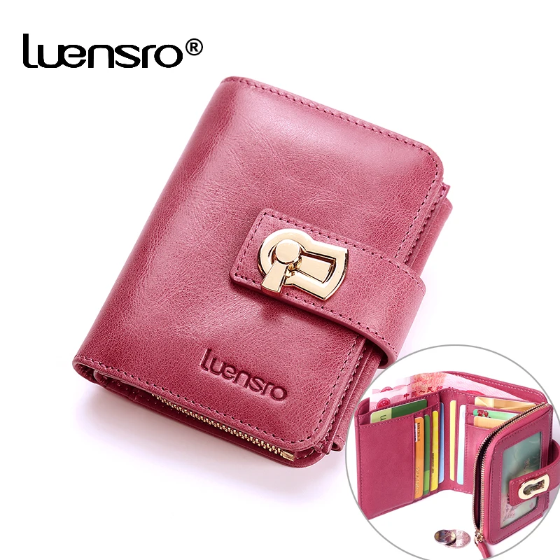 Genuine Leather Women Purse Coin Wallet for Women 2019 New Designer Female Card Holder Small ...