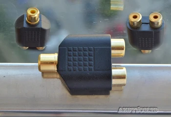 

KELUSHI Audio adapter RCA F/2RCA F Connector fast shipping